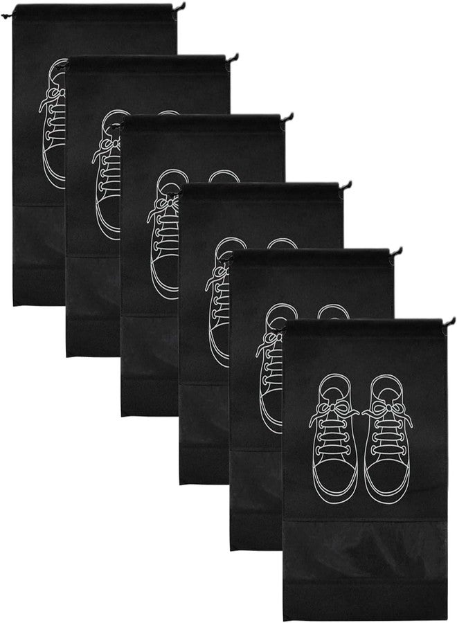 Glitzn Shoe Bag for Travel & Storage Organizer for Women & Men | Travel Accessories Shoe Bags Pouches | Travel Shoe Cover for Travelling Travel Essentials (Pack of 6) (Multi Colour) - Image 1